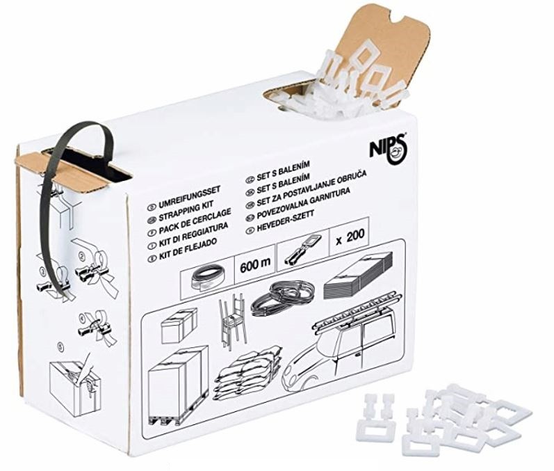 FLEJE POLIPROPILENO 13mm 600m+200 HEBILLAS